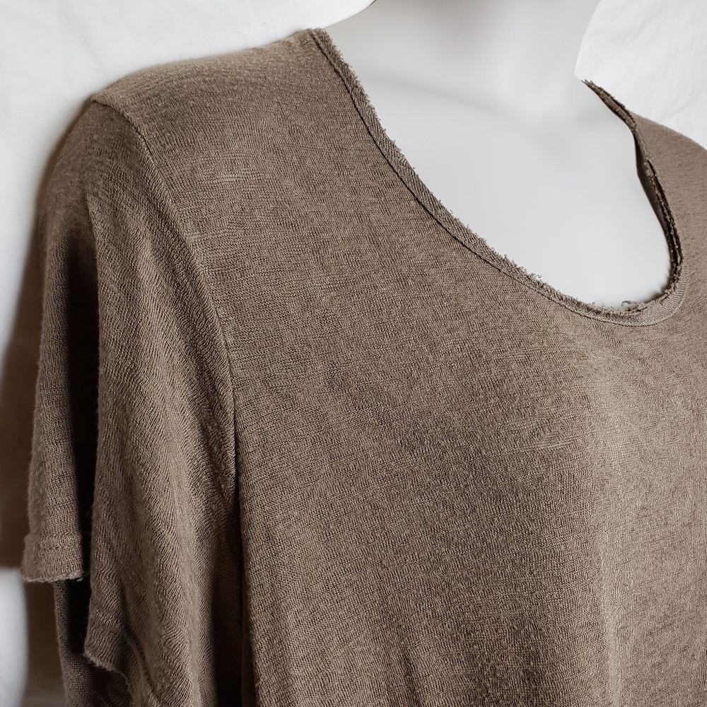 Bobeau - Brown Aged Knit Tee (3X)